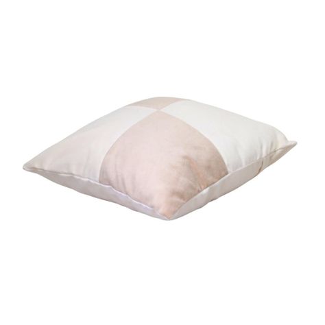 Cojín Gabriela Beige Blanco Felpa 50x50 cm-1