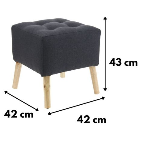 Pouf Alemania Grafito Amalfi 42x42x43 cm Máxima Design-3