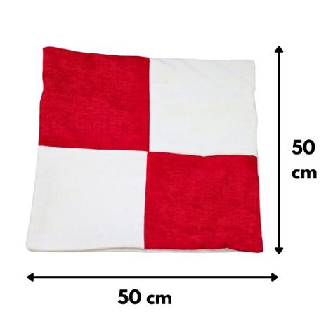 Funda Cojín Gabriela Blanco Rojo Altea 50x50 cm-1