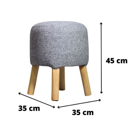 Pouf Bird Gris Omega 35x35x45 cm Máxima Design-2