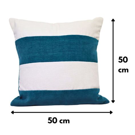Cojín Rayen Azul Blanco Altea 50x50 cm-3