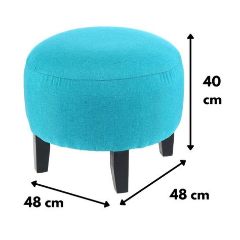 Pouf Jack Turquesa 48x48x40 cm de Máxima Design -2