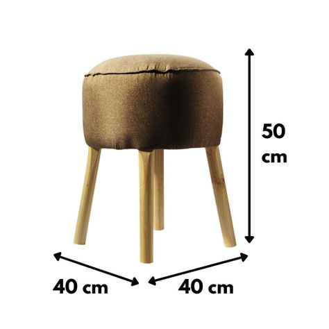 Pouf Francisca Café 50x40x40 cm Máxima Design-3