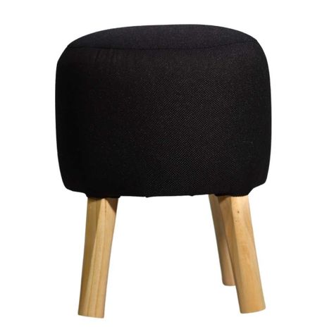 Pouf Bird Negro Delta 35x35x45 cm-1