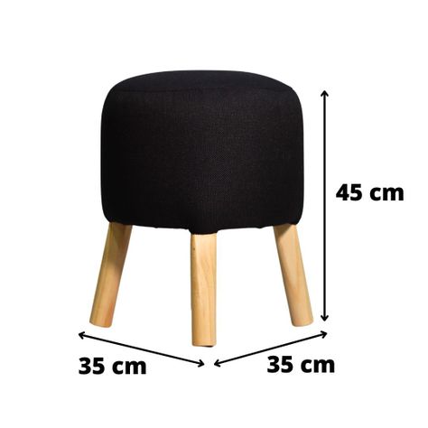 Pouf Bird Negro Delta 35x35x45 cm-2