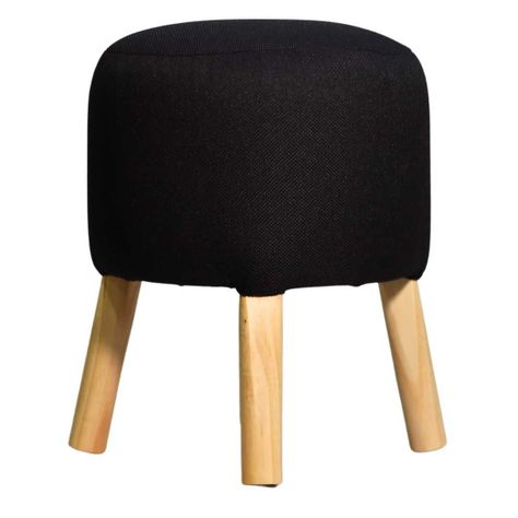 Pouf Bird Negro Delta 35x35x45 cm-0