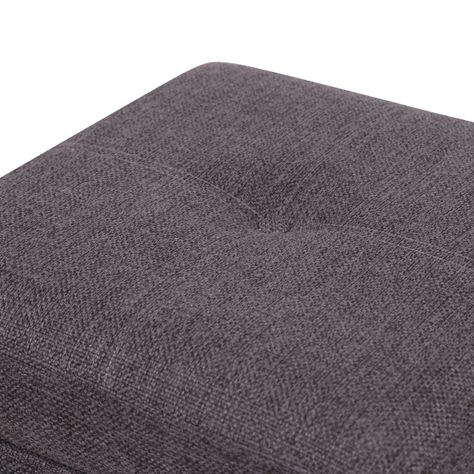 Pouf Emilia con Baúl Gris Oscuro Omega 45x45x46 Cm Máxima Design-4