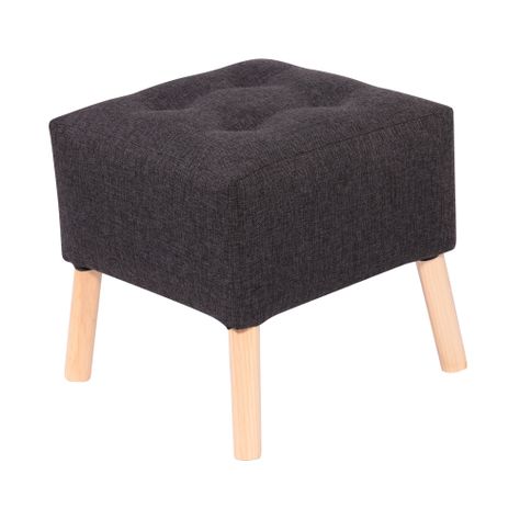 Pouf Alemania Gris Negro Omega 42x42x43 cm Máxima Design-1