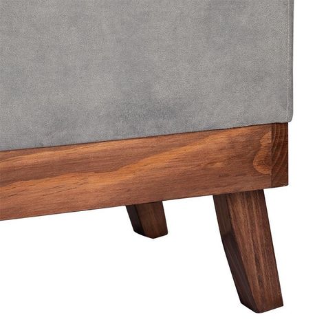 Banqueta con Baúl Incy Gris Felpa 120x40x50 cm Máxima Design-4