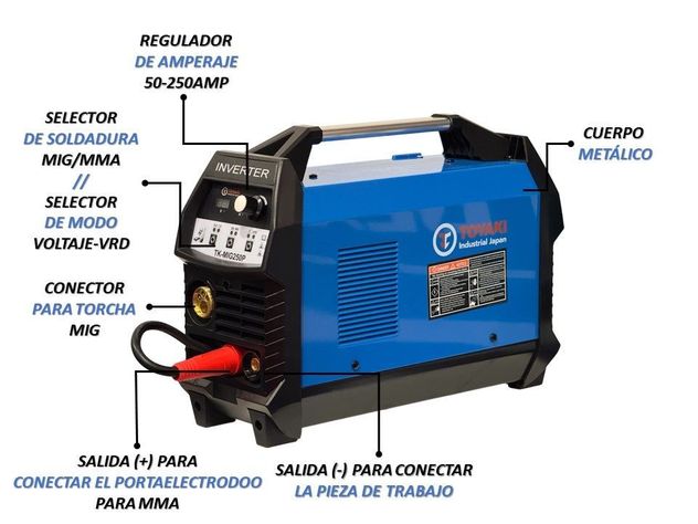 Maquina De Soldar Mig/mag Mma Con Y Sin Gas 250amp Lic. Jap.-1