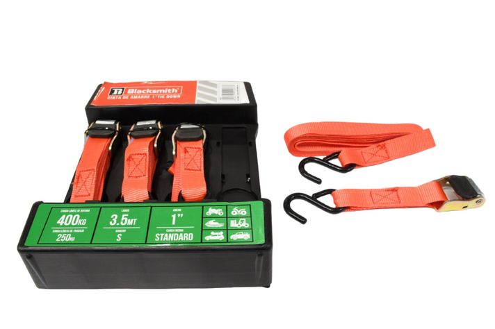 Kit 4 Cintas De Amarre 1 PuLG X 3.5 Mts - Capacidad 400 Kg-2
