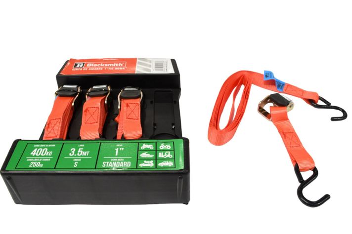 Kit 4 Cintas De Amarre 1 PuLG X 3.5 Mts - Capacidad 400 Kg-4