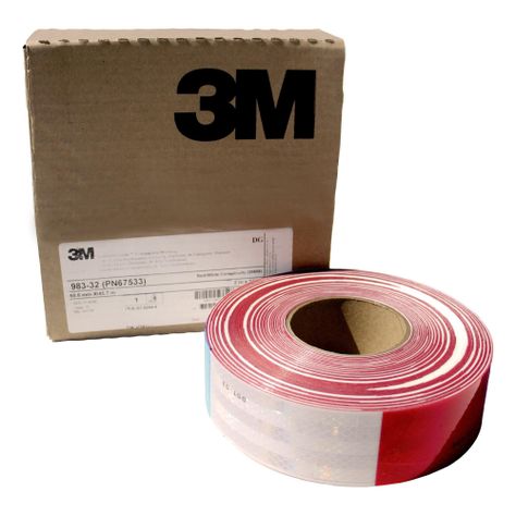 Caja Cinta Reflectante Rojo/blanco 45.7 Mts 3m-0