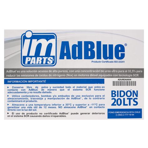 Adblue, Urea Para Control De Emisiones Nox 20lts-1