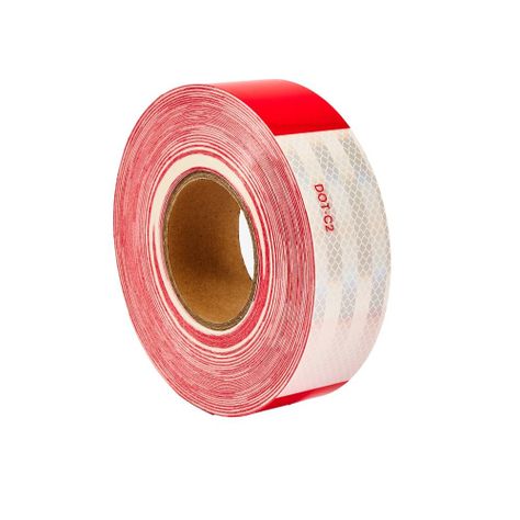 Cinta Reflectante Rojo - Blanco 45,7 Mts-0