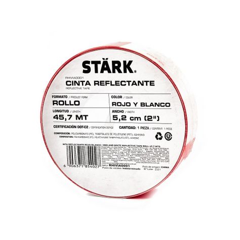 Cinta Reflectante Rojo - Blanco 45,7 Mts-1