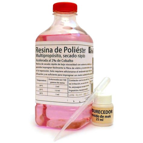 Resina De Poliester 1 Kg. Incluye Endurecedor Y Dosificador!-0