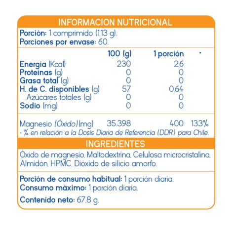 MAGNESIO400 - 60 COMPRIMIDOS SUPLALIM-1