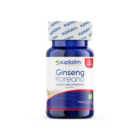 GINSENG KOREANO ENERGIZANTE NATURAL - 30 CÁPSULAS SUPLALIM-0
