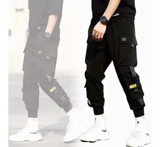 Pantalón Multibolsillos Cargo Estilo Hip Hop Para Hombre-2