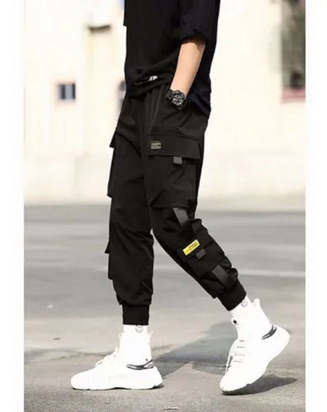 Pantalón Multibolsillos Cargo Estilo Hip Hop Para Hombre-3