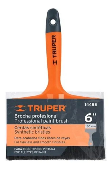 Brocha Profesional Uso General Truper 6 (152,4mm)-1