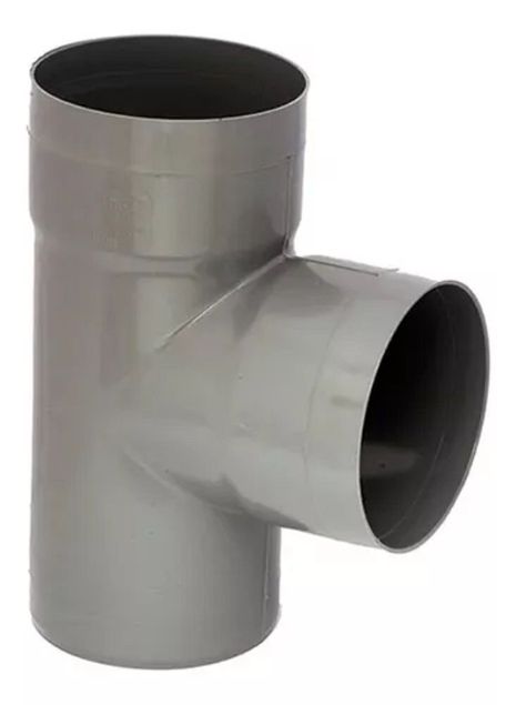 Tee 110 Mm Pvc Sanitario Gris Hoffens-0