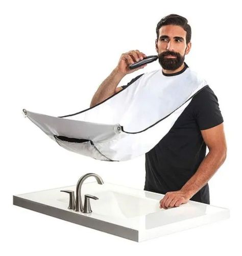 Capa Delantal Para Corte De Barba Afeitado Afeitar Blanco-2