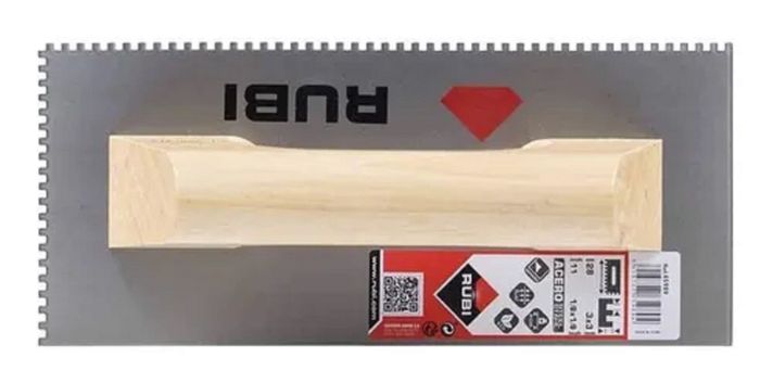 Llana Dentada Rubi 28cm Dtes 3x3mm M/madera Uso Profesional-3