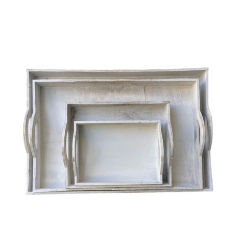 Bandeja White Wood 23x17cm-0