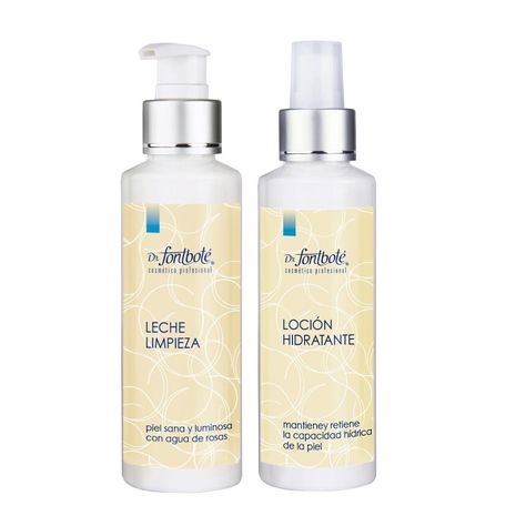 Kit Leche limpieza facial y loción hidratante Dr. Fontboté-0