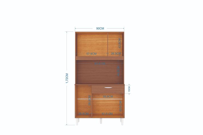 Mueble de cocina Magda 6 puertas capuchino-1