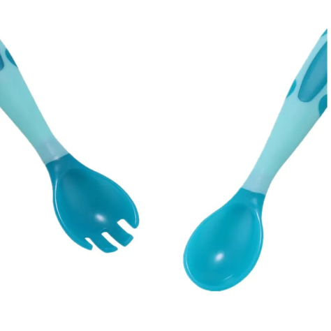SET CUBIERTOS PARA BEBE FLEXIBLE AZUL-1