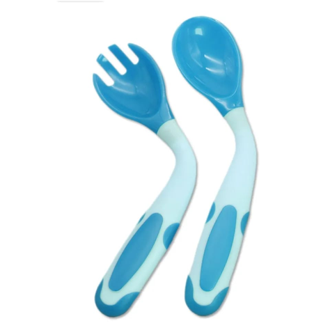 SET CUBIERTOS PARA BEBE FLEXIBLE AZUL-0