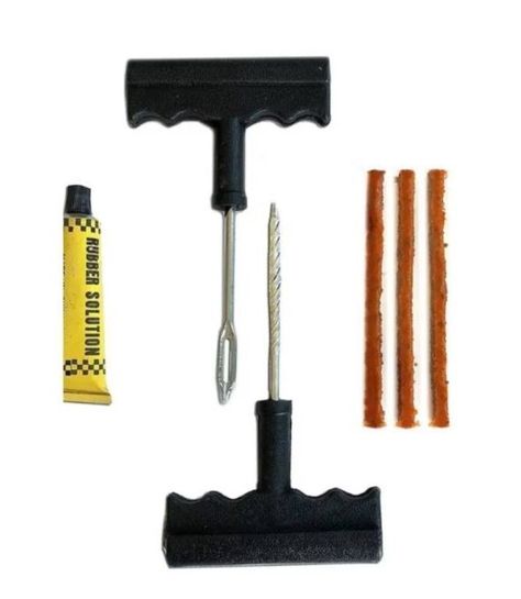 Kit Reparacion Pinchazos Neumaticos De Emergencia Auto Motos-0