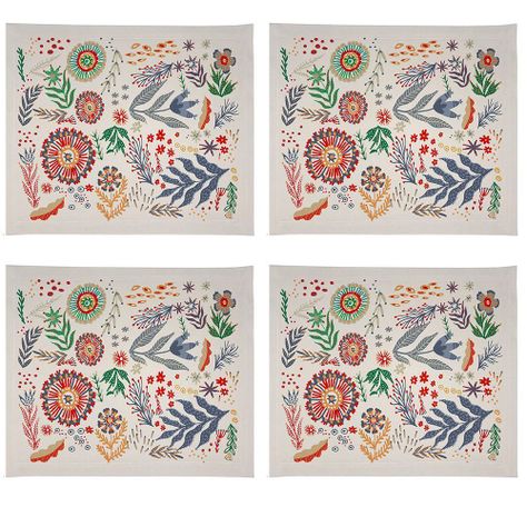 Set  Individuales Impermeables Color Folk-1