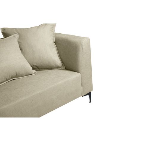 Sofá Cordelia Felpa Beige 2 Cuerpos-2