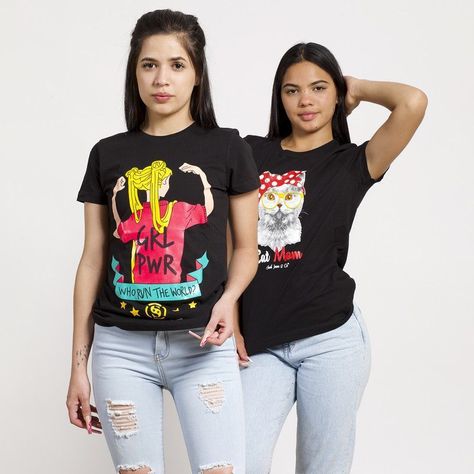 PACK 2 POLERAS MC NEGRA ESTAMPADA SAILOR Y GATITA-4