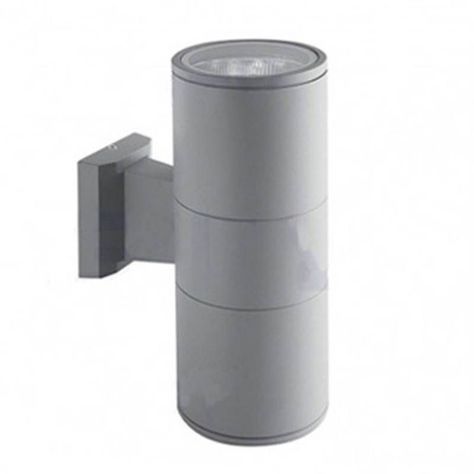 Aplique de pared exterior dual GU10 Gris-0