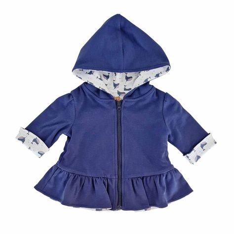 CASACA REVERSIBLE AZUL BALLENA 3-6 MESES-0