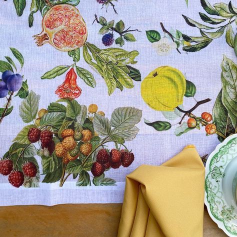 Set  Individuales Velo organza - Frutas-1
