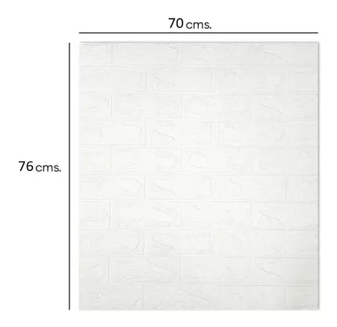 Pack 10 Lamina Papel Mural Autoadhesivo 3d Ladrillo-1