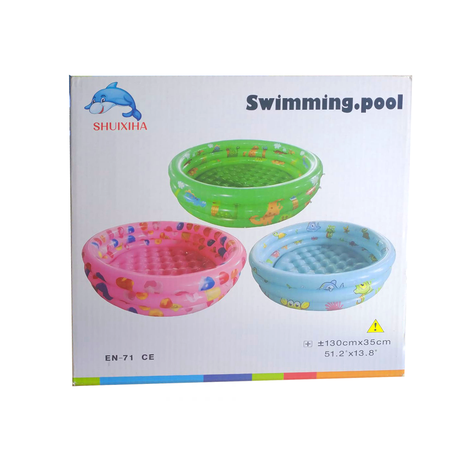 Piscina Redonda para Niños. 130 x 35 cm rosada-2