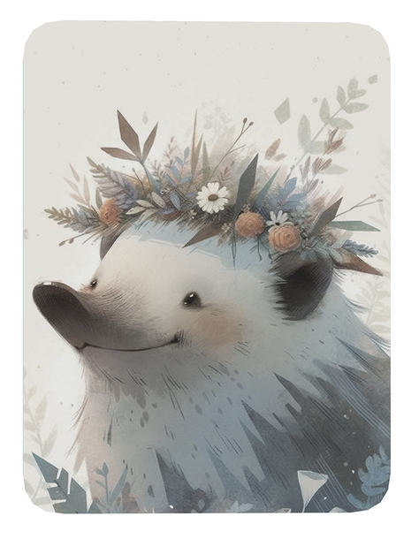 Mouse Pad Erizo Arte de animales - 17cm X 21cm D21-0