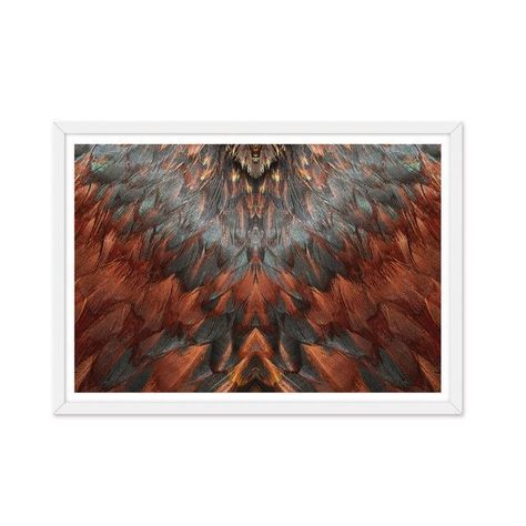 Cuadro individual Plumas Café Cobre-0