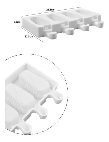 Moldes De Silicona Para Helados Molde Paletas Helado Mini420 BLA-146420-6