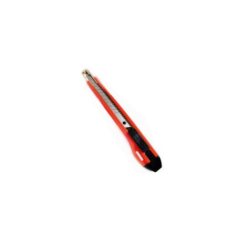 Cuchillo Cartonero De 14cms Con Hoja De 9mm Color Rojo - PuntoStore-0