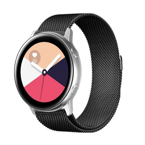 Correa Metálica Para Samsung Huawei Amazfit Xiaomi 20mm / Negro -0
