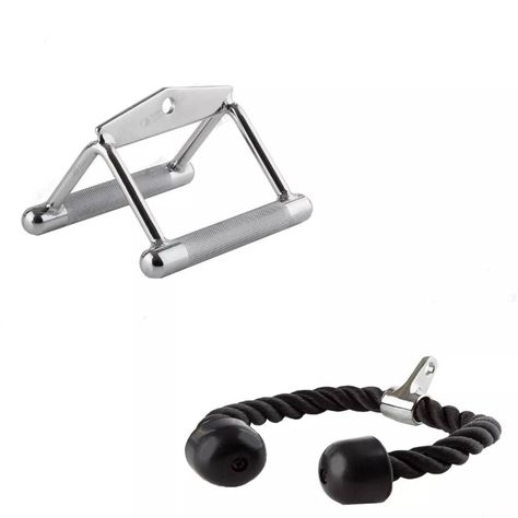 Cuerda Triceps Tomada Remo Pack Accesorios Polea-0