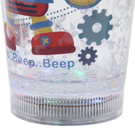 Vaso Transparente  Robot Pelo Naranjo Diseño Robot Glitter y Diamantes-3